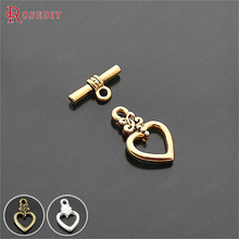 20Sets de corazón: 17x13MM, aleación de Zinc de Color dorado antiguo, forma de corazón O Toggle, cierres, accesorios de joyería Diy 2024 - compra barato