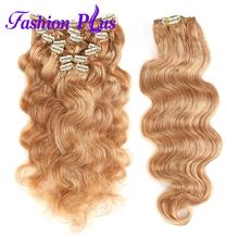 Fashion Plus Clip In Human Hair Extensions 100% Human Remy Hair Extensions 7pcs/set 120g Clip In Hair Extensions For Women 2024 - buy cheap