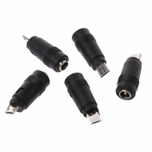 5 peças 5.5x2.1mm tomada fêmea para micro usb macho plugue conector de energia dc adaptador 2024 - compre barato