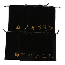 New Sale 19.5cm X 11cm 12 Constellations Mini Jewelry Drawstring Package Board Game Cards Bag Velvet Tarot Card Storage Bag 2024 - buy cheap