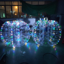 free pump colorful led Inflatable Bumper Ball Suit led walk in pvc soccer football bubble ball with light Bubble Soccer Ball 2024 - buy cheap