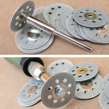 10 pcs 22mm ferramenta de diamante discos de corte para o corte de pedra corte abrasivos disco de corte dremel acessórios para ferramentas rotativas dremel cortador 2024 - compre barato