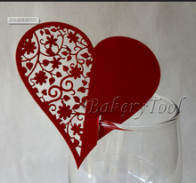 Cheap Wine Glass Cards Wine Glass Markers Wedding Cake Toppers guest name card Party Decorations marker free shipping D052 2024 - buy cheap