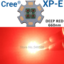 12 w Cree XPE XP-E 4 LEDs 4-Chip Integrado Fonte de Luz 660nm Vermelho Escuro LED Emitter on 3 v/6 v/v 20 12mm Placa PCB de Cobre 2024 - compre barato