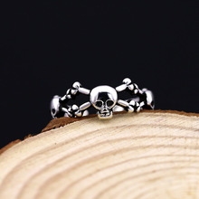 Мужское и женское кольцо с черепом, регулируемое кольцо в стиле хип-хоп, ювелирное изделие в стиле панк 2024 - купить недорого