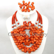 Gorgeous Women Fashion Necklace Set African Jewelry Set Stone Beads Bridal Jewelry Set New Free Shipping TN114 2024 - buy cheap