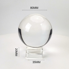 Hbl-bola de cristal transparente K9 decorativa, esfera de cristal con soporte de cristal libre, estatuilla Fengshui, mesa, decoración del hogar, 80mm, 3 uds. 2024 - compra barato