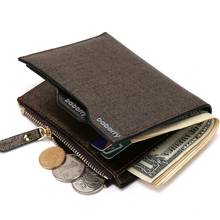2019 Men Wallet Coin Bag zipper ID Credit Card Holder Faux Leather Bifold Coin Purse Top Brand Wallet Pockets Promotion Gift 2024 - buy cheap