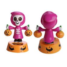 Halloween Swinging Animated Pumpkin Dolls Solar Car Ornaments Innovative Car Decoration Dancing Shaking Head Cartoon Doll 2024 - buy cheap