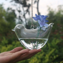 Прозрачная стеклянная ваза для птиц, бутылка, гидропонный контейнер, плантатор, домашний сад, Свадебный декор, подвесная стеклянная ваза для цветов, аквариум для рыб 2024 - купить недорого