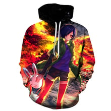 Sudaderas con capucha de Tokyo Ghoul para hombre y mujer, sudaderas divertidas de Anime a la moda, ropa 3d de Tokyo Ghoul harajuku Hip Hop para hombre y mujer 2018 2024 - compra barato