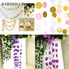 3M Glitter Paper Garland Circle Dots Hanging Decor For Wedding Bridal Shower Birthday Party Baby Shower Event party Decoration 2024 - buy cheap