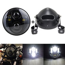 5.75 Inch LED Headlight Housing Bucket Round 40W Motorcycle Projector Headlamp H4 Hi-Low Beam Driving Light For Dyna 883 XL883 2024 - buy cheap