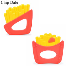 High Quality 1pcs Potato Chips Baby Teether French Fries Silicone Teether Toys For Necklace Pendant Nursing Toy Teeth Care 2024 - buy cheap