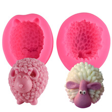 3D solid Sheep Molding turning over Sugar silicone Mold vehicle Aromatherapy Gypsum Expander Mold 2024 - buy cheap