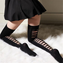 lady Fishnet Stockings Women Sexy Stocking Fashion Over Knee Stockings Thigh High Sexy Stockings Black Pantyhose 2024 - buy cheap