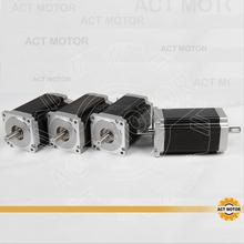ACT Motor 4PCS Nema34 Stepper Motor 34HS1456B Dual Shaft 4-Lead 1232oz-in 118mm 5.6A CE ISO ROHS 2024 - buy cheap