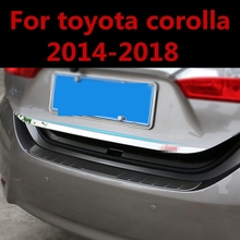 For toyota corolla 2014-2018 Stainless Steel Trunk Rear Protector Trim Cover Rear Bumper Protector Sill Car Tail Door Trim 2024 - buy cheap
