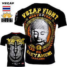 VSZAP Brand Short Sleeved Boxing Jerseys for Men's MMA Muay Thai Breathable 2024 - buy cheap