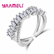 New Vintage X Cross Ring Jewelry Fashion Female 925 Sterling Silver Fashion Crystal Design For Women Wedding Accessory 2024 - buy cheap