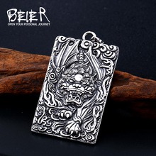 Beier 316L Stainless Steel Tai Chi Gossip Protects Peaceful Men's Pendant brave troops pendant fashing gift LLBP8-221P 2024 - buy cheap