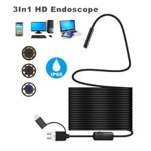 1200P Android 8MM Micro USB Type-c USB 3-in-1 Computer Ear Cleaner Endoscope Borescope Tube Waterproof Inspection Video Camera 2024 - buy cheap
