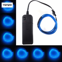 1M 2M 3M 4M 5M Dark Blue Flexible Neon Rope Tube EL Wire + AA Battery Pack Controller For Decoration Indoor 2024 - buy cheap