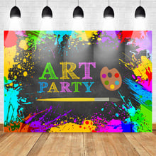 Art Paint Party Splatter Photo Background Painting Artist Birthday Party Backdrop Graffiti Wall Backdrop for Photo Studio 2024 - buy cheap