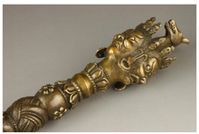 Coleção artesanal vintage chinesa, artesanato de bronze antigo budista, exorciso espiral, casamento, latão, finas, decoração 2024 - compre barato
