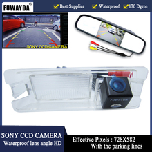Автомобильная цветная камера заднего вида FUWAYDA CCD с камерой заднего вида, монитор парковочного зеркала для Nissan March Renault Logan Sandero HD 2024 - купить недорого