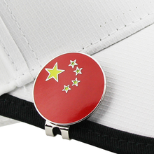 1.18" Chinese Flag Golf Ball Mark w Magnetic Golf Cap Clip Red Flag Golf Marker Gift for Golfer Golf Training Aids 2024 - buy cheap