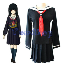 Anime Hell Girl Enma ai Cospaly Costume Japanese Girl's School Uniform Dress Size S-XL Free Shipping 2024 - buy cheap