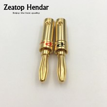 8Pcs Brass Gold Plated Speaker Cable 4mm Banana  Audio Jack Plug Connector Adapter 2024 - buy cheap