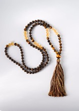 108 Mala Beads ожерелье из натурального желтого искусственного камня мужское ожерелье s молитва Йога Медитация ожерелье s 2024 - купить недорого