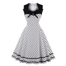 Vestido de verano de lunares sin mangas para mujer, Túnica Vintage de los años 50 y 1940, vestidos Rockabilly de talla grande 4XL 2024 - compra barato