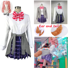 8PCS Fate EXTELLA CCC FGO Fate Grand Order Tamamo no Mae Maid JK School Uniform Shirt Cardigan Dress Anime Cosplay Costumes wigs 2024 - buy cheap