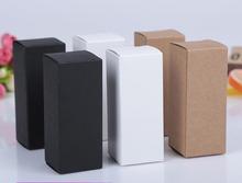 50Pcs 10ml/20ml/30ml/50ml/100ml White Black Kraft Paper Packaging Box Dropper Bottle Cosmetics Party Gift Cardboard Boxes Tubes 2024 - buy cheap