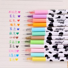 12pcs/lot Milk Candy Color Multi Colored Gel Pen School Office Students Cartoon Kids Stationery Children's Birthday Gift 2024 - buy cheap