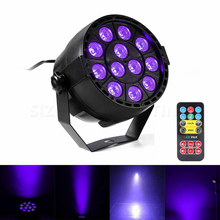 Refletor para palco com led uv, luz preta para discoteca, dj e clube, controle de intensidade, som dmx512 master-escravo, 36w