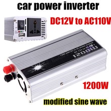 Car USB Charger Modified Sine Wave Wholesale 1200W DC 12V to AC110V Voltage Transformer Car Power Inverter 2024 - buy cheap
