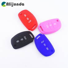 Alijunda New Silicone Car Flip Key Cover Case For Hyundai IX35 Elantra Accent Car Styling 3 buttons car remote control 2024 - buy cheap