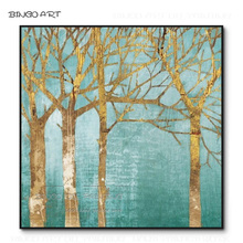 Low Price Hand-painted High Quality Abstract Birch Landscape Oil Painting on Canvas Different Kinds of Birch Tree Oil Painting 2024 - buy cheap