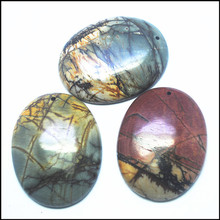 Picaso Jasperr-colgantes de piedra dijes, piedra Natural semipreciosa con buena calidad, accesorios de joyería muy populares, 3 uds. 2024 - compra barato