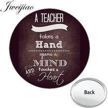 JWEIJIAO Art Photo Thanks Teacher One Side Flat Mini Pocket Mirror Compact Portable Makeup Vanity Hand Travel Purse Mirror 2024 - buy cheap