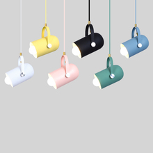 Donwei luminária pendente de teto moderna, luminária pendente colorida de teto para sala de estar, iluminação de teto suspensa com tamanhos e27