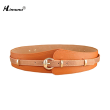 Top sale New Fashion Accessories leather belts for girdle women European and American style wide belt female Cummerbunds 2024 - buy cheap