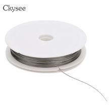 Ckysee прозрачная проволока для бусин 0,3-0,8 мм, 1 рулон/партия, нить веревка шнур из нержавеющей стали для изготовления ожерелий своими руками 2024 - купить недорого