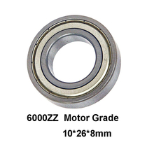2pcs/lot 6000ZZ Deep Groove Ball Rolling Bearings Motor Grade 6000-ZZ 6000ZZ 10*26*8mm 10*26*8 52100 Chrome Steel Material 2024 - buy cheap