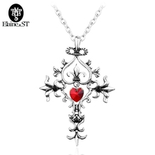 Vampire Diaries Sacre Coeur Crystal Necklace American Women Cross Pendant Necklace Fashion Chain Maxi Statement Necklace 2024 - buy cheap