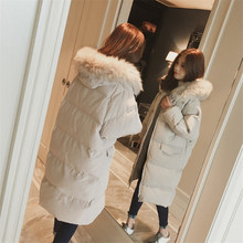 Casaco de inverno feminino com capuz, jaqueta longa feminina, casaco feminino solto com gola de pele, acolchoado de algodão, jaqueta solta, r953, 2019 2024 - compre barato